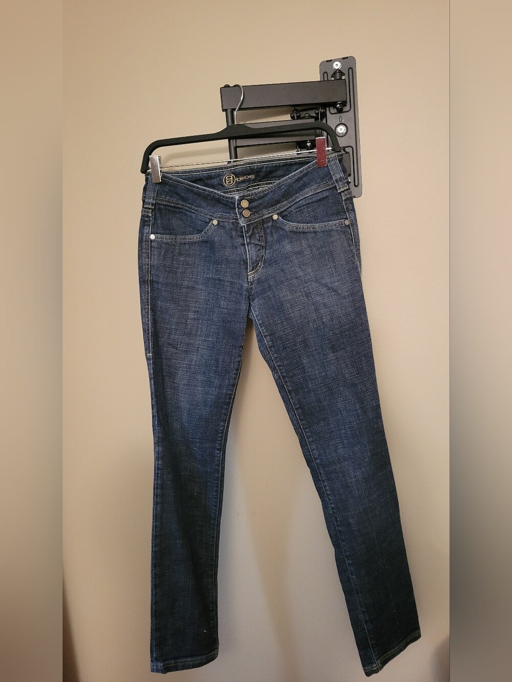 Bebe Dark Blue Women's Straight-Leg Jeans